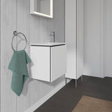 Duravit L-Cube Waschtischunterbau 420 mm wandhängend, 1 Tür rechts, weiß matt – Christian Werner Design
