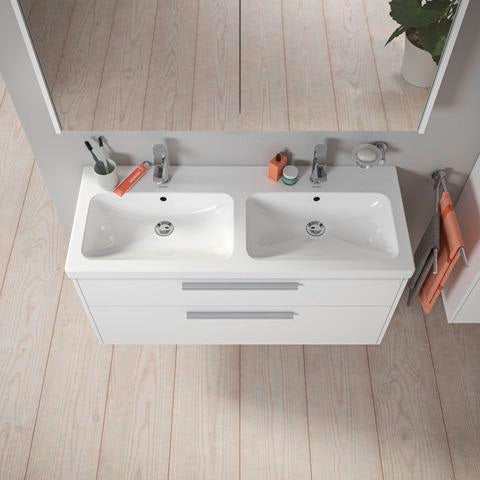 DURAVIT D-Code Spiegelschrank 1200 mm mit LED-Beleuchtung, 2 Türen, Front- und Innenspiegel