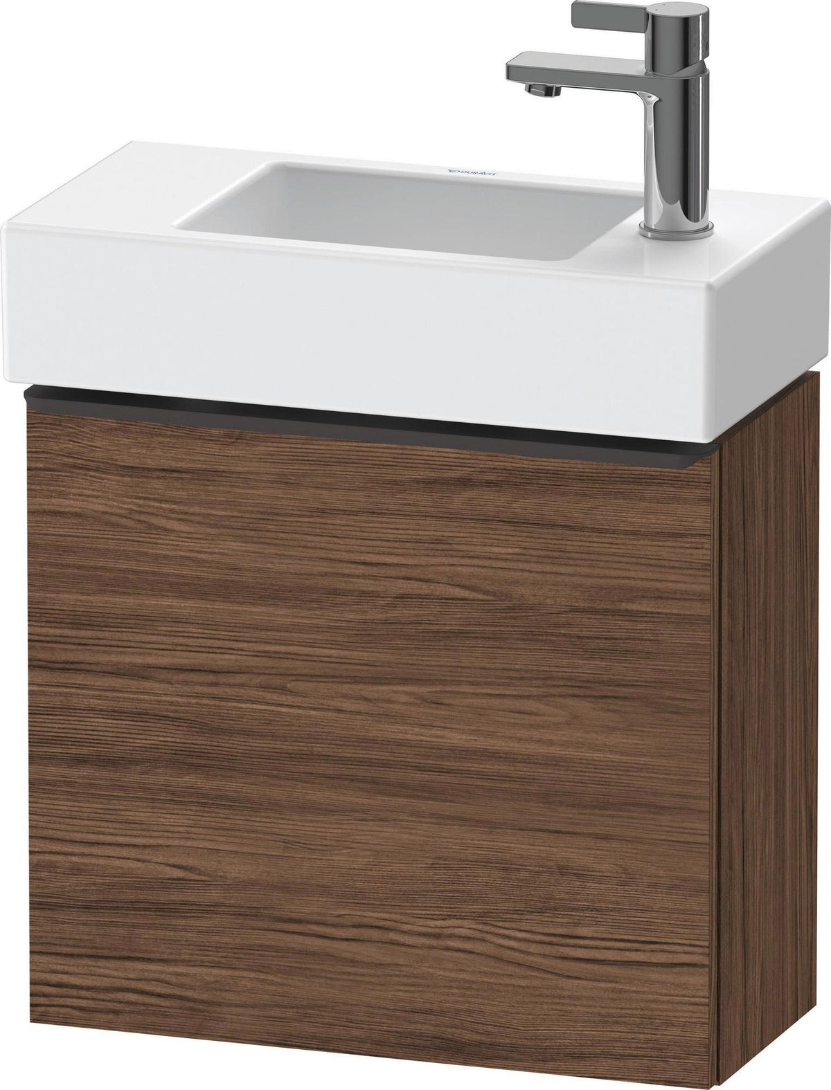 DURAVIT D-Neo Waschtischunterbau 484 mm betongrau matt mit Tür rechts und Bronze-Griff