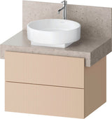 Duravit Balcoon Konsolenwaschtischunterbau 700 mm mit 2 Schubkästen in Sandbeige/Eiche-Elefenbein