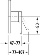 DURAVIT C.1 Einhebel-Brausemischer Unterputz, eckig, Keramikmischsystem, Schwarz Matt