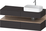 DURAVIT Qatego Konsolenwaschtischunterbau 1400 mm Weiß Matt Eiche Schwarz Matt wandhängend