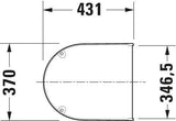 DURAVIT WC-Sitz Starck 3 mit SoftClose Absenkautomatik, Edelstahl-Scharniere, weiß