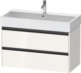 DURAVIT Ketho.2 Waschtischunterbau wandhängend betongrau matt 984 mm mit 2 Schubkästen