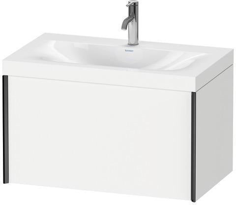 Duravit Möbelwaschtischset XViu 800x480mm mit Unterbau, Auszug und Hahnlochbank