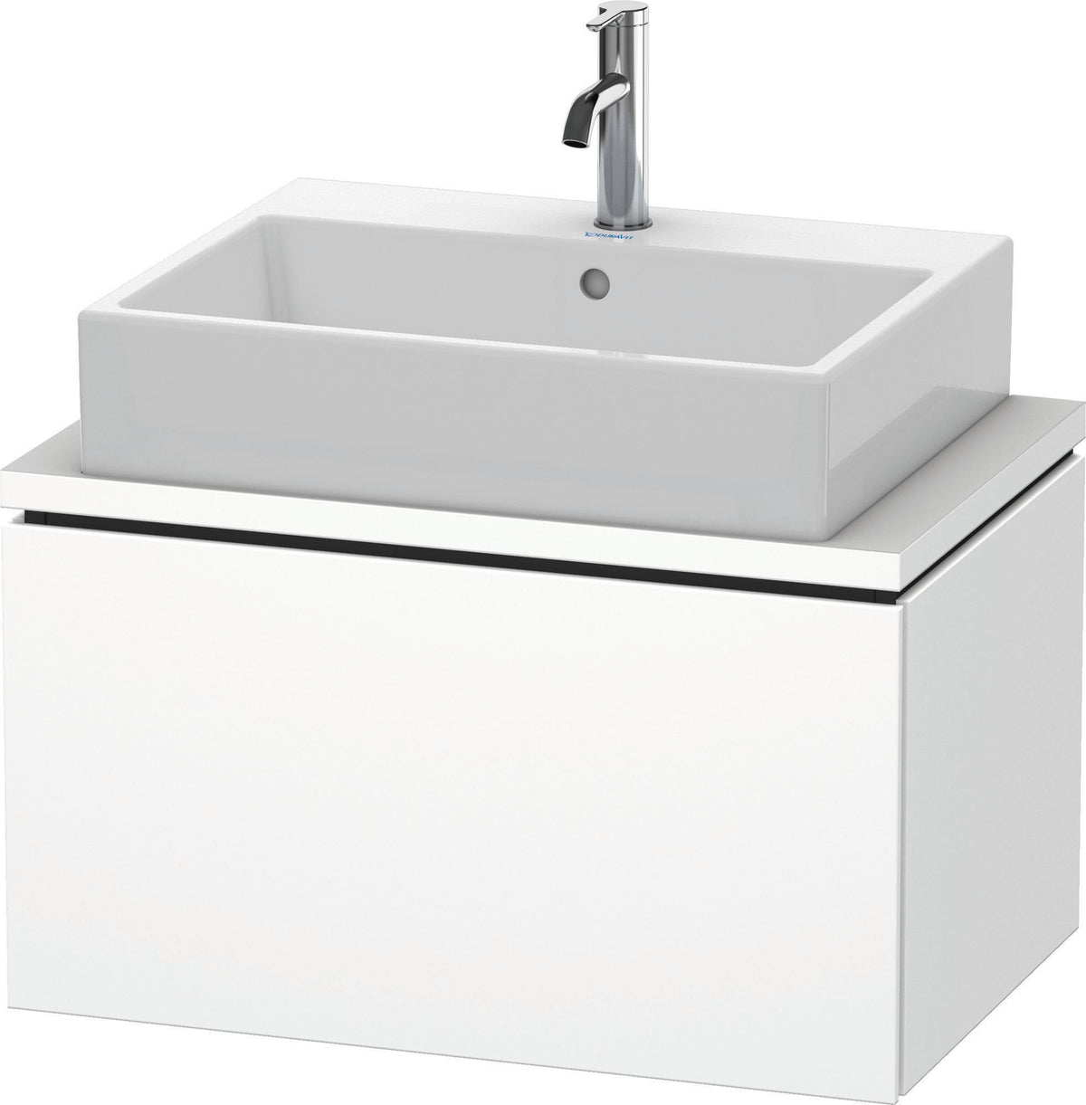 DURAVIT L-Cube Konsolenwaschtischunterbau 720 mm betongrau matt mit Tip-on-Auszug