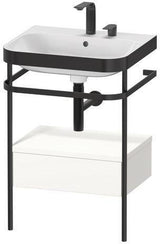 Duravit Waschtischset HAPPY D.2 PLUS 575x490mm ein Hahnloch taupe supermatt
