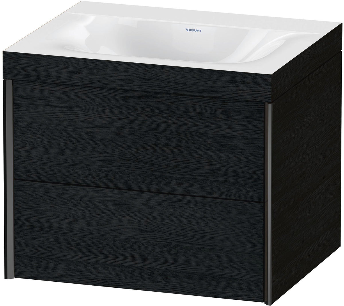 DURAVIT XViu c-bonded Waschtischunterschrank 600 mm, 2 Schubkästen, Eiche, wandhängend