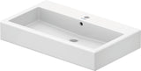 Duravit Waschtisch Vero 800 mm weiß mit Überlauf und Hahnlochbank – Wandmontage