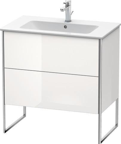 Duravit Waschtischunterbau XSquare 810x732x478mm mit 2 Auszügen, s-matt, Eiche, mittig