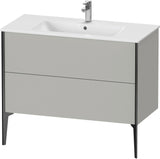 Duravit XViu Waschtischunterbau bodenstehend 1010 mm, 2 Auszüge, weiß matt, Tip-On