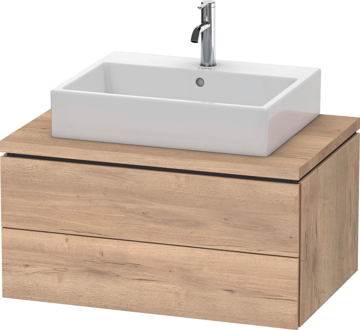 DURAVIT L-Cube Konsolenwaschtischunterbau 820 mm betongrau matt mit 2 Schubkästen