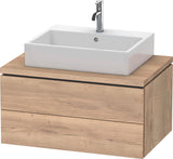 DURAVIT L-Cube Konsolenwaschtischunterbau 820 mm betongrau matt mit 2 Schubkästen