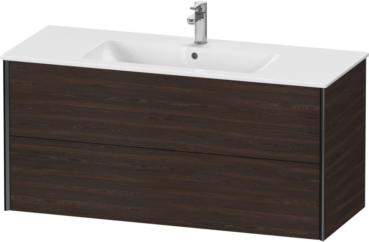 Duravit XViu Waschtischunterbau wandhängend 1210 mm, 2 Schubkästen, champagner matt/weiß matt