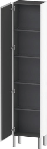DURAVIT Hochschrank L-Cube 243x400x1760mm, 1 Tür links, weiß matt – Soft-Close, 4 Glasböden
