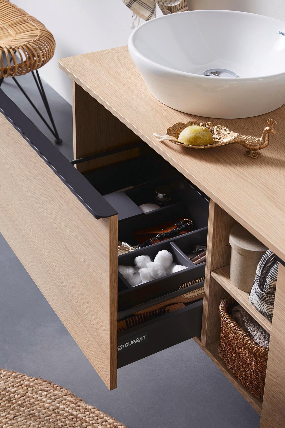 DURAVIT Inneneinteilung Universal für Auszug & Schublade, 370 mm, diamantschwarz