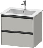 betongrau matt / 2 Schubkästen / Waschtischunterbau