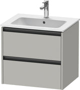 DURAVIT Ketho.2 Waschtischunterbau 610 mm betongrau matt mit 2 Schubkästen und Soft-Close