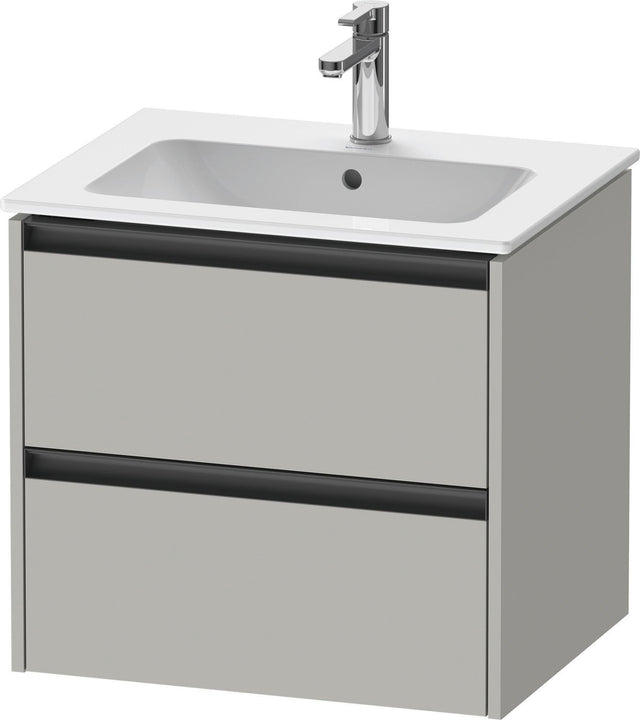 DURAVIT Ketho.2 Waschtischunterbau 610 mm betongrau matt mit 2 Schubkästen und Soft-Close
