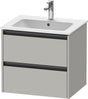DURAVIT Ketho.2 Waschtischunterbau 610 mm betongrau matt mit 2 Schubkästen und Soft-Close