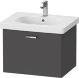 Duravit XBase Waschtischunterbau wandhängend 600 mm, 1 Auszug, weiß matt – montiert