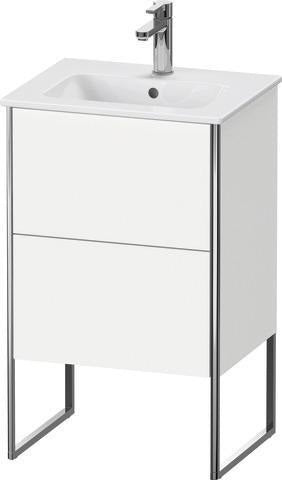 Duravit Waschtischunterbau XSquare Compact 592x510x418 mm weiß matt – 2 Auszüge, Fußgestell