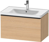 Duravit D-Neo Waschtischunterbau 784 mm Eiche Schwarz Matt mit 1 Auszug und Bronze-Griff
