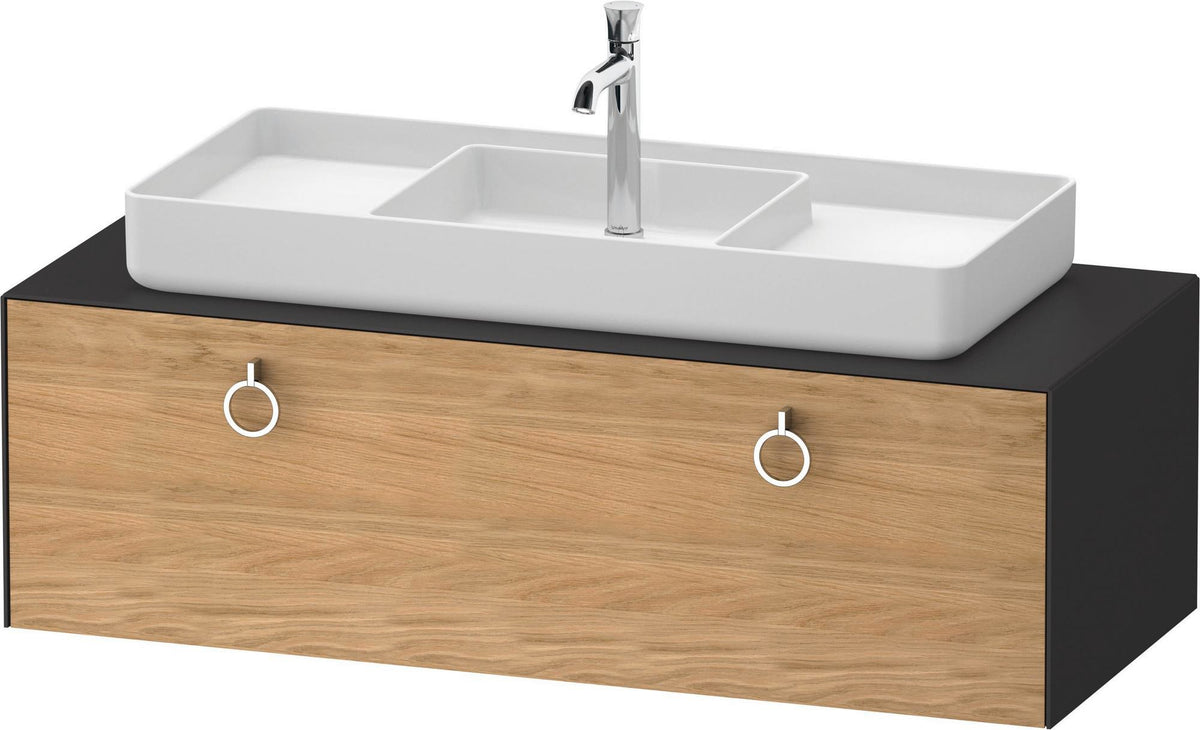 DURAVIT White Tulip Konsolen-Waschtischunterbau wandhängend 1300 mm Weiß Seidenmatt, 1 Auszug