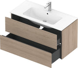 DURAVIT L-Cube Waschtischunterbau wandhängend 1020 mm Amerikanisch Nussbaum 2 Schubkästen