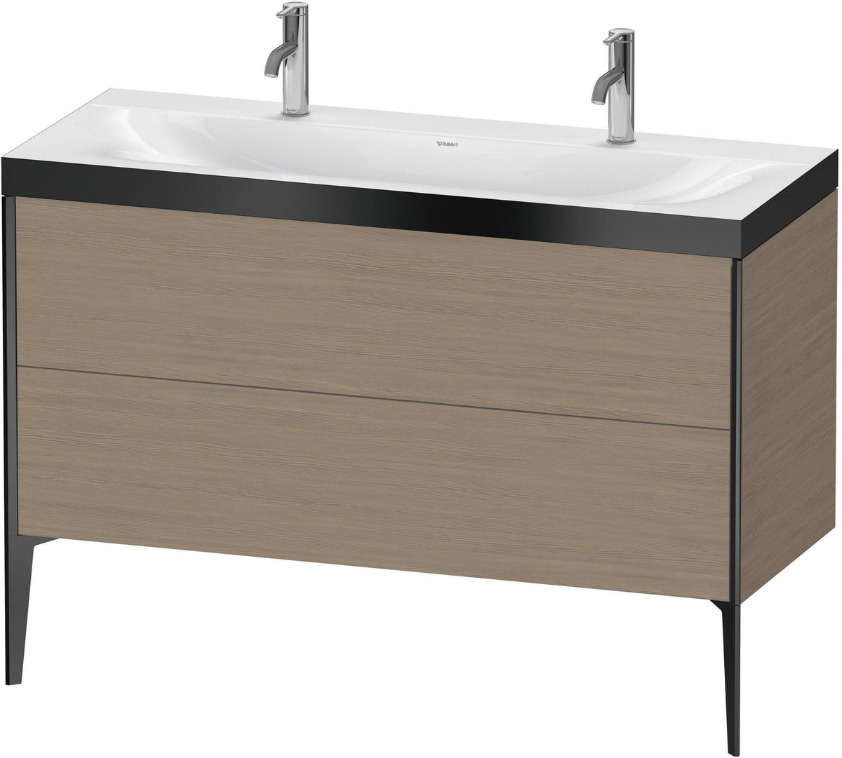 DURAVIT XViu c-bonded Waschtischunterbauset 1200 mm Eiche mit 2 Auszügen