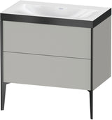 Duravit XViu c-bonded Waschtischset bodenstehend 800 mm mit 2 Auszügen, Push-Open und Soft-Close