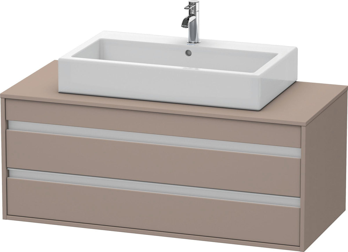 DURAVIT Ketho Waschtischunterbau wandhängend 1200 mm, 2 Schubkästen, weiß matt – für Aufsatzwaschtisch