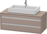 DURAVIT Ketho Waschtischunterbau wandhängend 1200 mm, 2 Schubkästen, weiß matt – für Aufsatzwaschtisch