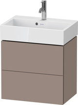DURAVIT L-Cube Waschtischunterbau wandhängend, 2 Schubkästen, Weiß Matt, 584 mm