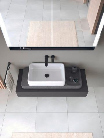 DURAVIT Qatego Aufsatzbecken mit Konsole 1000 mm Weiß Hochglanz HygieneGlaze