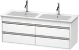 DURAVIT Ketho Waschtischunterbau 1270 mm, 4 Schubkästen, weiß matt, wandhängend, ME by Starck