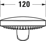 DURAVIT Handbrause MinusFlow 3-Jet D120 Rain/Pulse/Mono, Schwarz Matt – 120 mm Duschkopf mit Antikalk