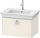 Duravit White Tulip Waschtischunterbau 684 mm, 1 Auszug, Nussbaum/Taupe, wandhängend