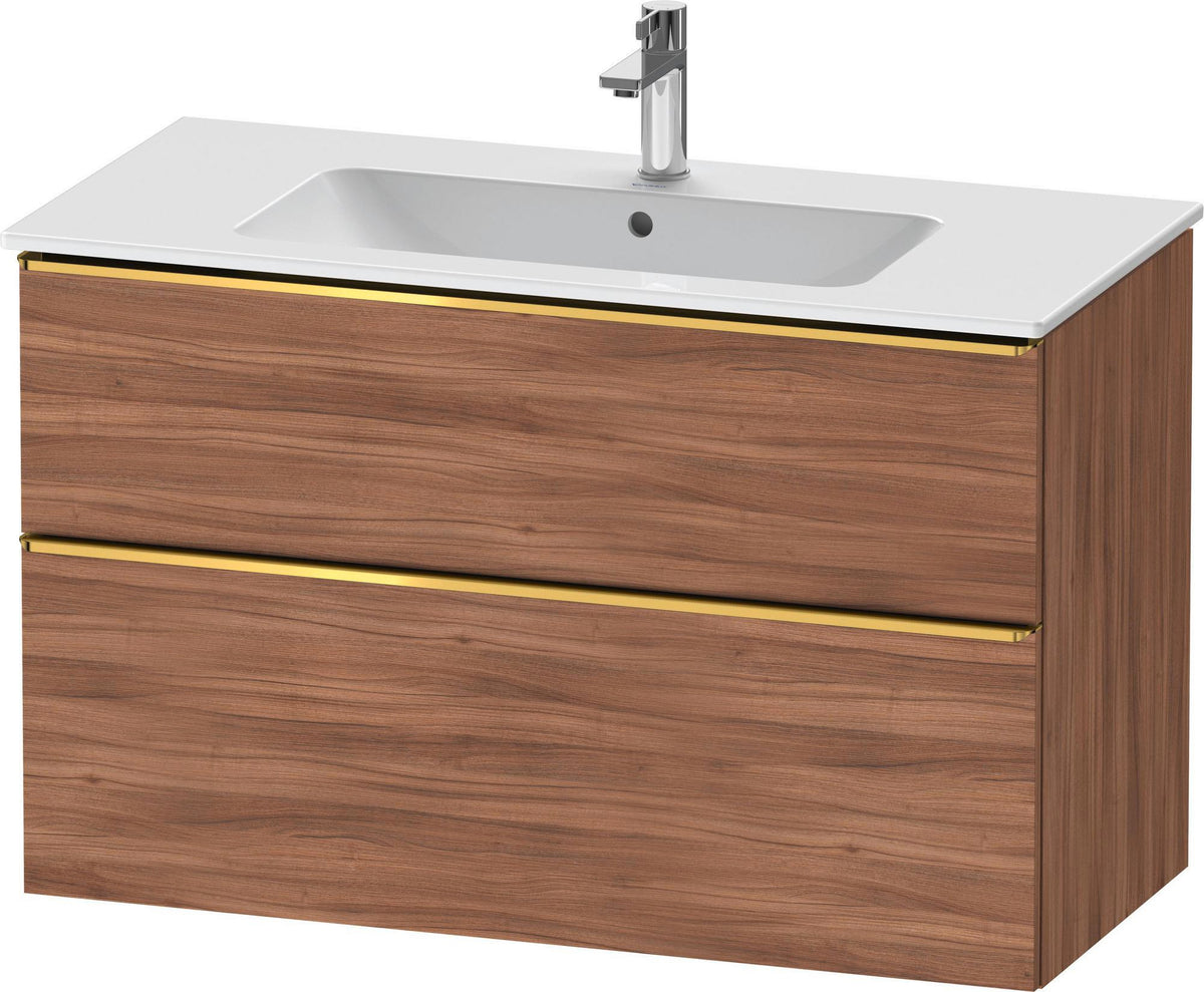 DURAVIT D-Neo Waschtischunterbau 1010 mm Eiche Schwarz mit Bronze Griff