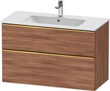 DURAVIT D-Neo Waschtischunterbau 1010 mm Eiche Schwarz mit Bronze Griff
