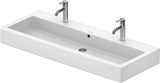 DURAVIT Waschtisch Vero 1200 mm mit Überlauf & Hahnlochbank – Weiß, WonderGliss