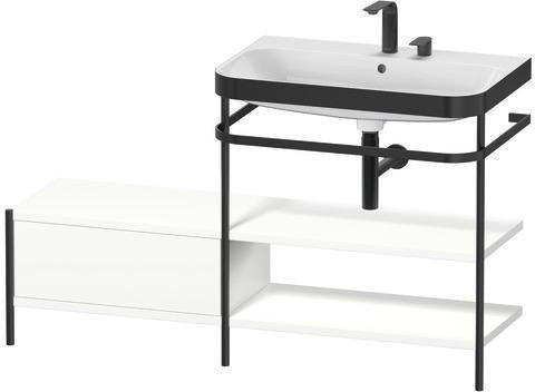 Duravit Waschtischunterbau Happy D.2 Plus 1400 mm mit Metallkonsole, supermatt