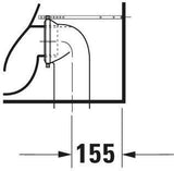DURAVIT DuraStyle Stand-Tiefspül-WC 370x630 mm mit WonderGliss, Abgang Vario, weiß