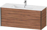 Duravit XViu Waschtischunterbau wandhängend 1210 mm, 2 Schubkästen, champagner matt/weiß matt