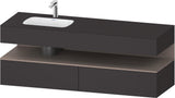 DURAVIT Qatego Studio F. A. Porsche Einbauwaschtisch mit Konsolenwaschtischunterbau 1600 mm Weiß Matt