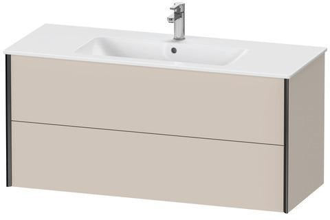 Duravit Waschtischunterbau XVIU 1210x560x480mm 2 Schubkästen Schürze s-matt Nussbaum