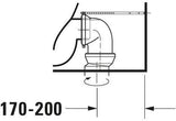 DURAVIT Stand-WC Kombi Starck 2, 725 mm, weiß – für SensoWash Dusch-WC
