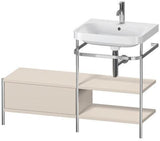 Duravit Happy D.2 Plus Waschtischunterbau 1200x490mm mit Metallkonsole, supermatt – bodenstehend, seitlicher Anbau links