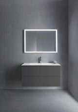 DURAVIT ME by Starck Möbelwaschtisch 1030 mm Weiß Seidenmatt mit Überlauf und 1 Hahnloch