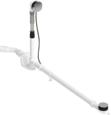 DURAVIT Quadroval Ab- und Überlaufgarnitur mit Drehgriff, Bowdenzug 1100 mm, Chrom